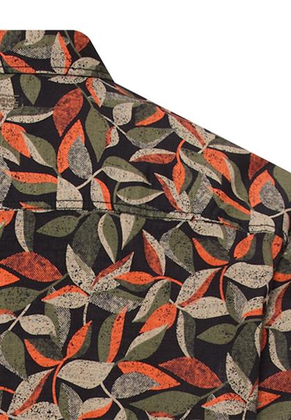 Kurzarmhemd aus reiner Baumwolle burned orange