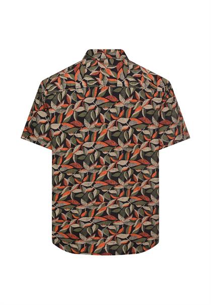 Kurzarmhemd aus reiner Baumwolle burned orange