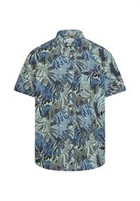 Kurzarmhemd aus reiner Baumwolle indigo blue