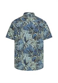 Kurzarmhemd aus reiner Baumwolle indigo blue