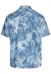 Kurzarmhemd mit Allover-Print dark navy