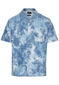 Kurzarmhemd mit Allover-Print dark navy