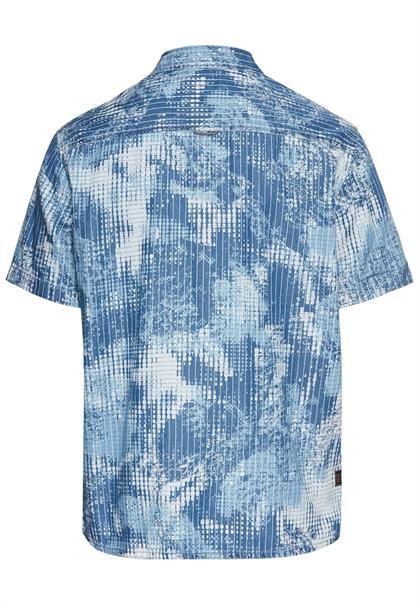 Kurzarmhemd mit Allover-Print dark navy
