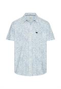 Kurzarmhemd mit Allover-Print indigo blue