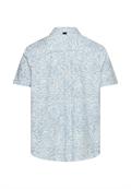Kurzarmhemd mit Allover-Print indigo blue