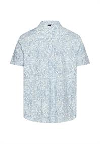 Kurzarmhemd mit Allover-Print indigo blue