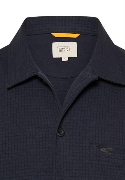 Kurzarmhemd mit Brusttasche dark navy