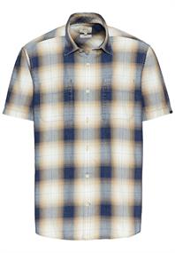 Kurzarmhemd mit Karomuster dark navy