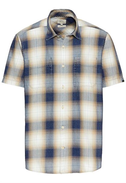 Kurzarmhemd mit Karomuster dark navy