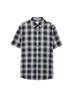 Kurzarmhemd mit Karomuster navy herringbone check