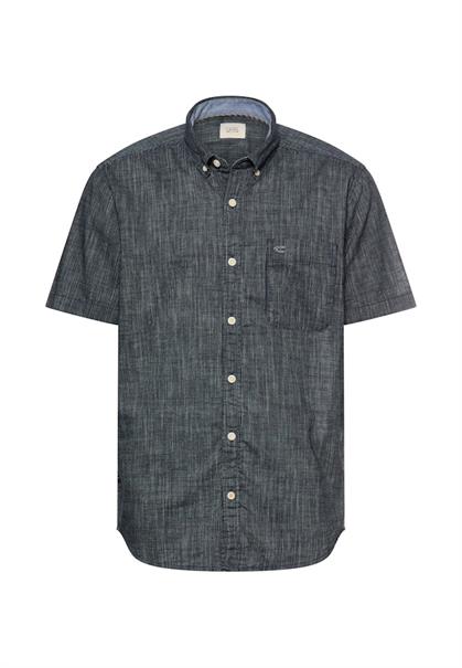 Kurzarmhemd mit Kontrastdetails dark navy