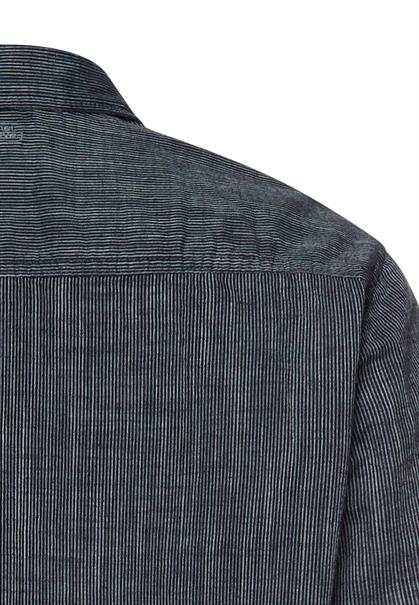 Kurzarmhemd mit Kontrastdetails dark navy