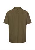 Kurzarmhemd mit Kontrastdetails deep olive