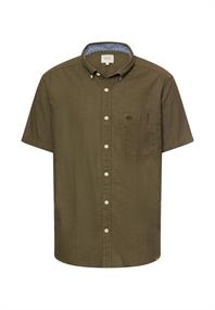 Kurzarmhemd mit Kontrastdetails deep olive