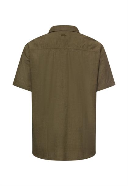 Kurzarmhemd mit Kontrastdetails deep olive