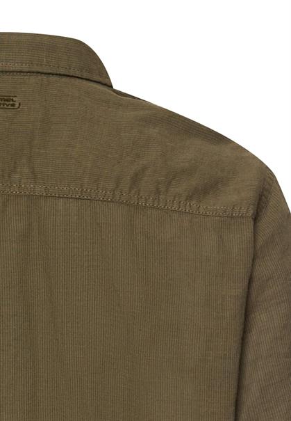 Kurzarmhemd mit Kontrastdetails deep olive