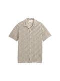 Kurzarmhemd mit Muster black white check design