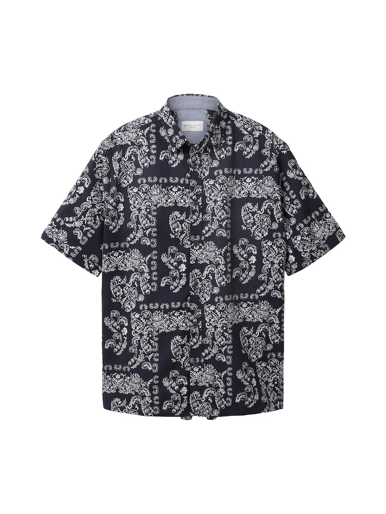 Tom Tailor Herren Kurzarm Hemd PRINTED - Regular Fit günstig online kaufen