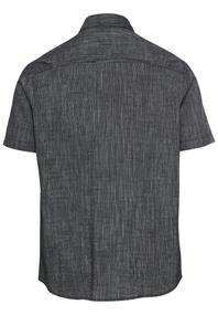 Kurzarmhemd mit Strukturmuster dark navy