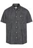 Kurzarmhemd mit Strukturmuster dark navy