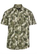 Kurzarmhemd mit Strukturmuster dusty khaki