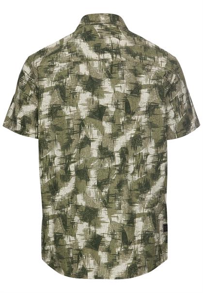 Kurzarmhemd mit Strukturmuster dusty khaki