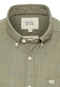 Kurzarmhemd mit Strukturmuster khaki