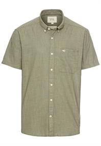 Kurzarmhemd mit Strukturmuster khaki