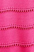 Kurzarmpullover im Pointelle-Design pink fuchsia