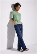 Kurzarmpullover milky green mel.