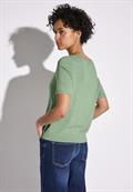 Kurzarmpullover milky green mel.
