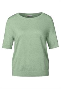 Kurzarmpullover milky green mel.