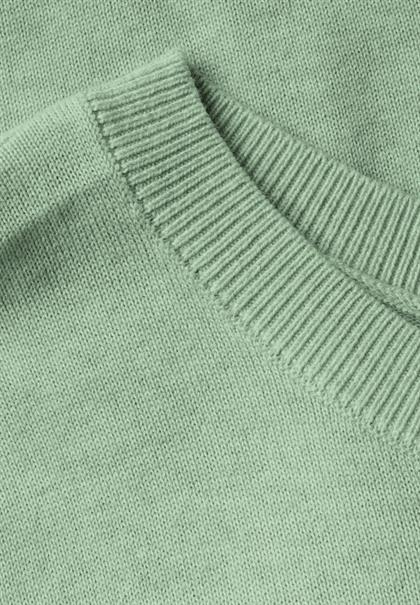 Kurzarmpullover milky green mel.