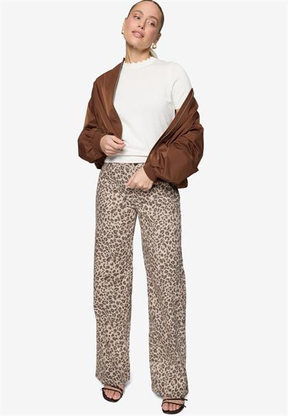 Kurzarmpullover mit Wellensaum offwhite