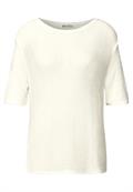 Kurzarmpullover off white