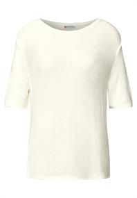 Kurzarmpullover off white