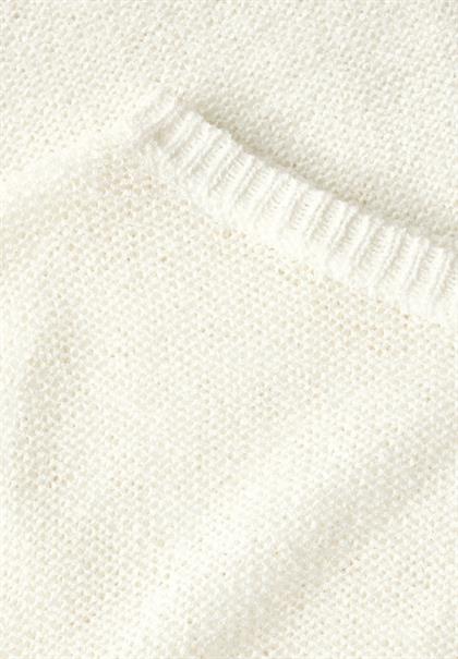 Kurzarmpullover off white