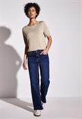 Kurzarmpullover sheer beige mel.