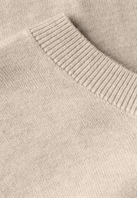 Kurzarmpullover sheer beige mel.