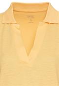 Kurzarmshirt mit Polokragen apricot