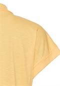 Kurzarmshirt mit Polokragen apricot