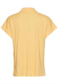 Kurzarmshirt mit Polokragen apricot