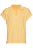 Kurzarmshirt mit Polokragen apricot
