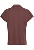 Kurzarmshirt mit Polokragen brickrose