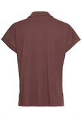 Kurzarmshirt mit Polokragen brickrose