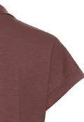 Kurzarmshirt mit Polokragen brickrose