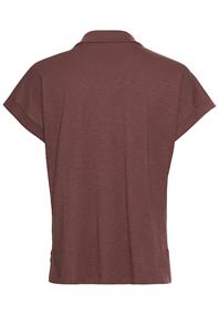 Kurzarmshirt mit Polokragen brickrose