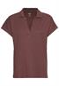 Kurzarmshirt mit Polokragen brickrose