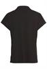 Kurzarmshirt mit Polokragen caviar