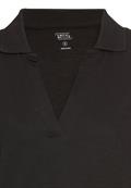 Kurzarmshirt mit Polokragen caviar